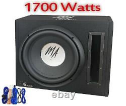 12 Active Subwoofer Bass box Car Audio Built in Amplifier Easy install free Kit
