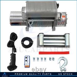 12000LB Electric Winch 12V Waterproof Boat Steel Cable Kit Remote Control