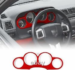 13x Interior Set Console Cover Trim Stickers Kits for Dodge Challenger 09-14 Red