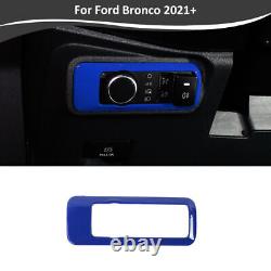 14x Blue Inner Set Steering Wheel Dash Panel Cover Trims Kit For Ford Bronco 21+