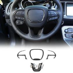14x Steering Wheel Dash Gear Shift Cover Trim Kit for Dodge Charger 2015+ Carbon