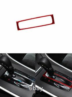 15Pcs For Honda Accord 2013-17 Red Carbon Fiber Full Interior Kit Set Cover Trim