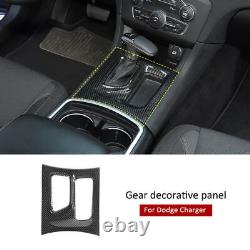 15pc Full Set Interior Cover Trim Decor Kit For Dodge Charger 2015+ Carbon Fiber