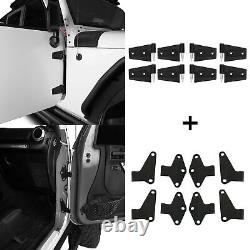 16PCS Upper & Lower Body Door Hinge Kit Replacement Fit Jeep Wrangler JK 07-18