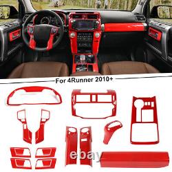 17pcs Full Interior Decor Cover Trim Kits Accessories For 4Runner 2010-2023 Red