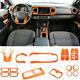 19pcs Orange Interior Central Control Kit Set Trim For Toyota Tacoma 16-22