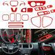 19x Abs Interior Set Decor Cover Trim Kit For Dodge Charger 2015+red Accessories