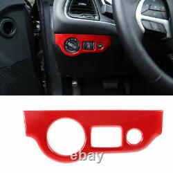19x ABS Interior Set Decor Cover Trim Kit for Dodge Charger 2015+Red Accessories