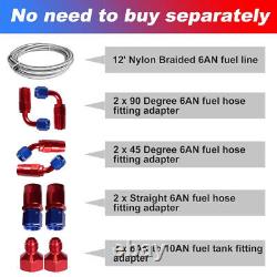 20 Gallon Aluminum Fuel Cell Gas Tank+cap+level Sender+nylon Fuel Line Kit