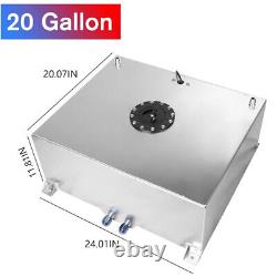 20 Gallon Aluminum Fuel Cell Gas Tank+cap+level Sender+nylon Fuel Line Kit