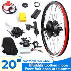 20 LED Front Wheel Motor Hub Electric Bicycle E-Bike Conversion Kit 36V, 250W