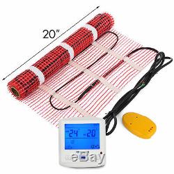 20 Sqft Electric Radiant Warm Floor Heating Mat Kit Easy Install Hotel UL Listed