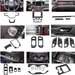 2019 2020 for Dodge Ram 1500 Carbon Fiber Interior Accessories Kit Cover Trims
