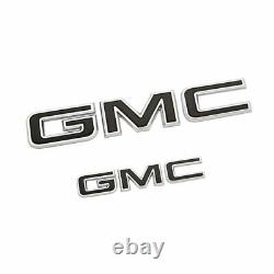 2021-2022 GMC Yukon Yukon XL Front & Rear Black Emblem Kit 84729912 Genuine OEM
