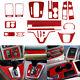 20pcs For Honda Cr-v Crv 07-11 Red Carbon Fiber Full Interior Set Kit Cover Trim
