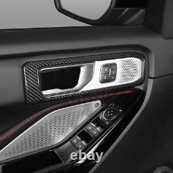 21pcs Carbon Fiber Interior Accessories Kit Covers for Ford Explorer 2020 2021