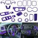 21x Interior Decoration Cover Trim Panel Kit For 2015-2021 Dodge Charger Purple
