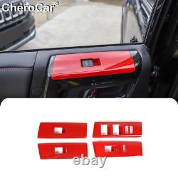 23pcs Full Set Interior Center Console Cover Trim Kits For 4Runner 2010+ Red
