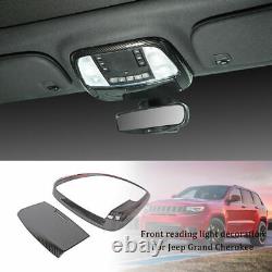 24pcs Carbon Fiber Decor Cover Trim Full Kit For Jeep Grand Cherokee 2014-2020