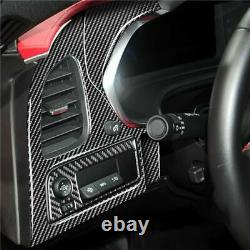 27Pcs Carbon Fiber Interior Decorative Kit Trim Cover For Chevrolet Corvette C7