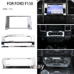 27x Chrome Inner Set Dashboard Decor Panel Cover Trim Kit For Ford F150 2015-20