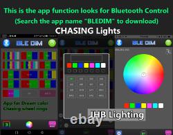 2PCS 4FT+2PCS 6.5FT IP68 Bluetooth Chasing Flow Underglow LED Strips Lights KIT