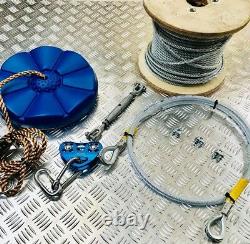 30 M Heavy Duty High Speed Zip Wire Kit Compete Package Easy To Install Uk Made