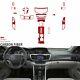 32pcs Red Carbon Fiber Full Interior Dash Trim Kit Cover For Honda Accord 13-17