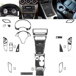 32pcs Carbon Fiber Full Kits Interior Sticker Trim For Mercedes GLA CLA