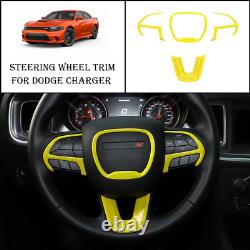 33x Yellow ABS Interior Decoration Panel Cover Trim Kit for Dodge Charger 2015+