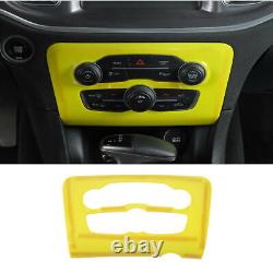33x Yellow ABS Interior Decoration Panel Cover Trim Kit for Dodge Charger 2015+