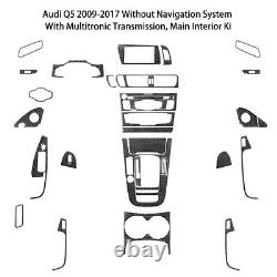 36Pcs Carbon Fiber Interior Full Kit Cover Trim Sticker For Audi Q5 2009-2017