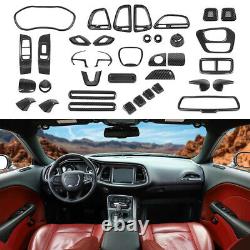 37x Full set Interior Trim Kit Cover for Dodge Challenger 2015-2019 Carbon Fiber