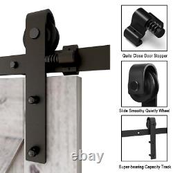 4-16FT Single Door Barn Door Hardware Track Kit Heavy Duty Kit Easy Install