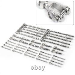 40× T316 Stainless Steel 1/8 Cable 36 Height Wood Kit Easy&Quick Installation