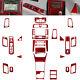 44pcs For Cadillac Cts 2003-07 Red Carbon Fiber Interior Full Set Kit Cover Trim