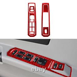 44Pcs For Cadillac CTS 2003-07 Red Carbon Fiber Interior Full Set Kit Cover Trim