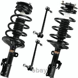 4PCs Front Struts + Sway Bar Links for 2005 2010 Toyota Sienna FWD 7 Passenger