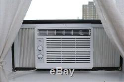 5,000 BTU White Window Air Conditioner Rotary Control With Easy Installation Kit