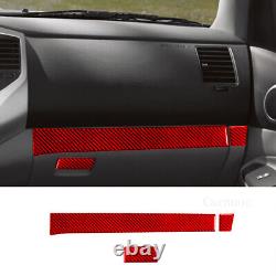 51pcs Red Carbon Fiber Full Kit Interior Sticker Trim Set For Toyota Tacoma