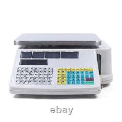 66Lbs 30KG Digital Weight Scale Price Computing Retail Count Scale&printer 1 Kit