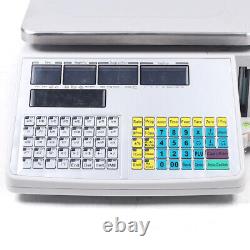 66Lbs 30KG Digital Weight Scale Price Computing Retail Count Scale&printer 1 Kit