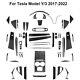 71pcs Carbon Fiber Interior Full Kit Cover Trim For Tesla Model Y/3 20172022