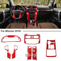 7pc Full Set Interior Accessories Decor Trim Cover Kit For 4Runner 2010-2023 Red