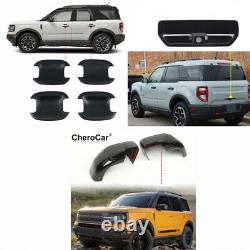 7pcs Black Exterior Kit Cover Trims Cover For Ford Bronco Sport 2021-2022 ABS