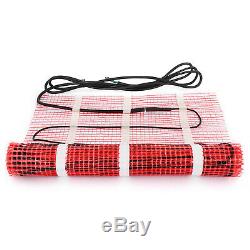80 Sqft Electric Tile Radiant Warm Floor Heat Mat Kit Easy Install Living Room