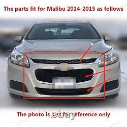 8PC For Malibu 2014 2015 Bumper Radiator Cover Upper Lower Chrome Grille Kit