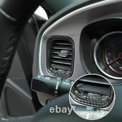 8PCS Carbon Fiber ABS Full Set Interior Cover Trim Kit For 2015+ Dodge Charger