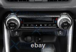 8pcs Carbon Fiber Interior Decoration Cover Trim Combo For Toyota RAV4 2019 2020