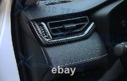 8pcs Carbon Fiber Interior Decoration Cover Trim Combo For Toyota RAV4 2019 2020